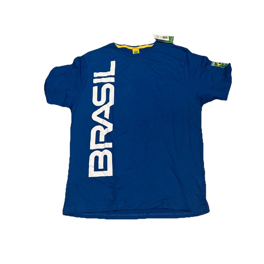 Striker Blue Yellow Soccer Shirt Brasil Size  XXL NWT Unisex Official Merch